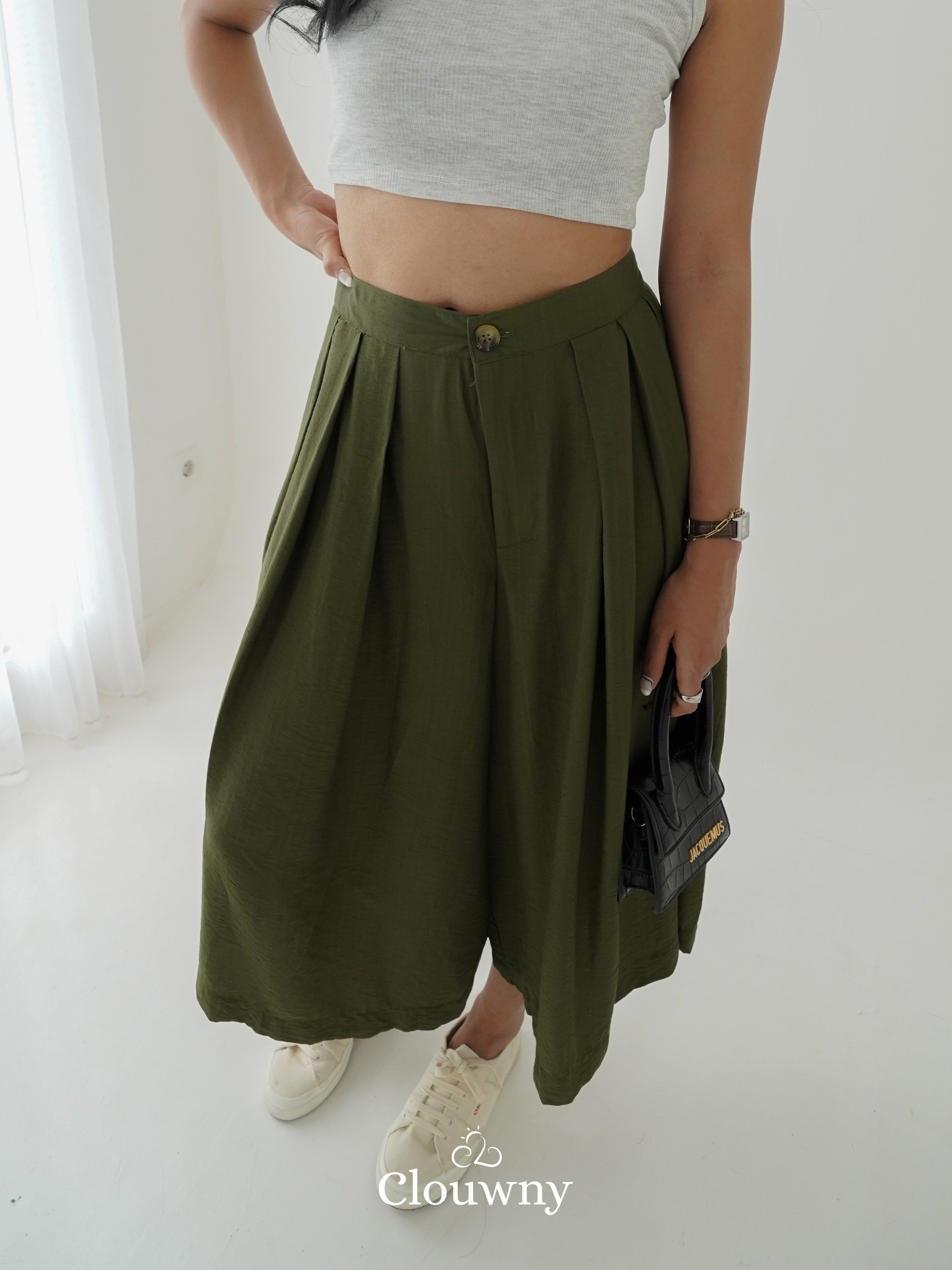 Jenna Cullotes Pants - Army